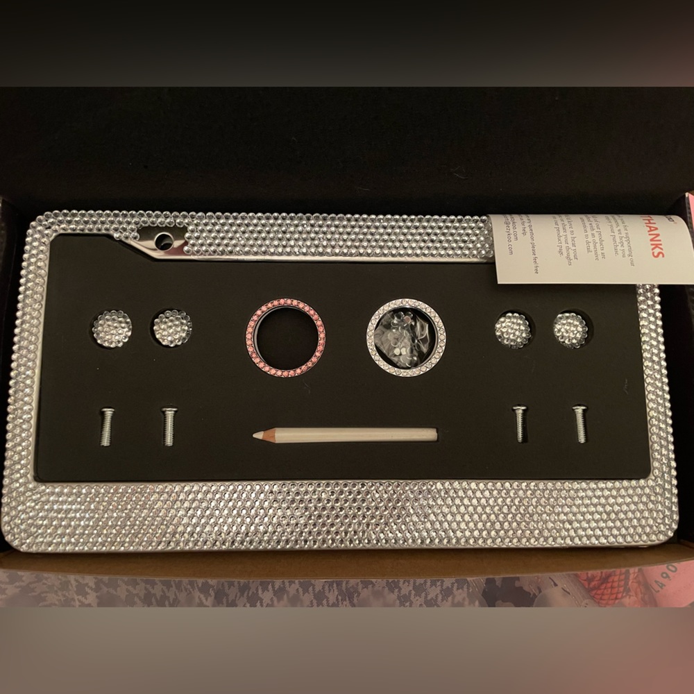 bling license plate frame